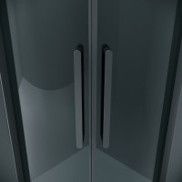 Душевой уголок Grossman Classic 301.K33.04.9090.21.10, 90 х 90 см, стекло тонированное, профиль черный матовый