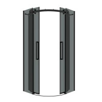 Душевой уголок Grossman Classic 301.K33.04.9090.21.10, 90 х 90 см, стекло тонированное, профиль черный матовый