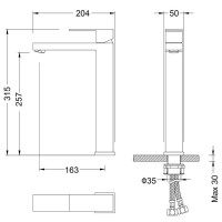 Смеситель для раковины Timo Selene 3011/16F, цвет белый матовый