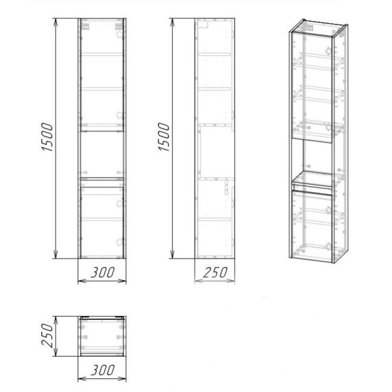 Пенал Grossman Тенза 303008-30 подвесной, веллингтон