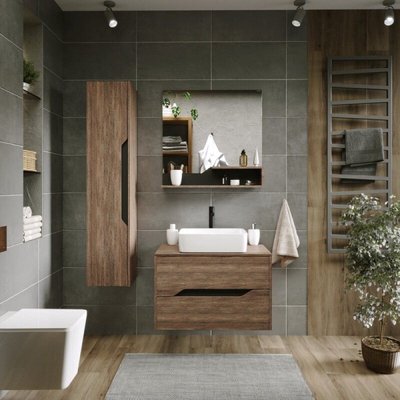 Пенал Grossman Лайф 32, подвесной, винтажное дерево темное/графит, 303202
