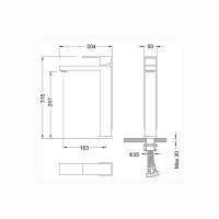 Смеситель Timo Selene 3061/00F для раковины, высокий, хром