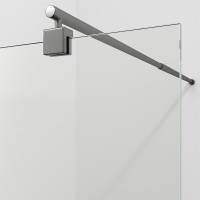 Душевая перегородка WasserKraft Rur 30W40GR, 120 см, свободный вход, стекло прозрачное, профиль графит