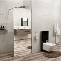 Душевая перегородка WasserKraft Rur 30W44-MR со свободным входом, 100 см, стекло зеркальное, профиль хром