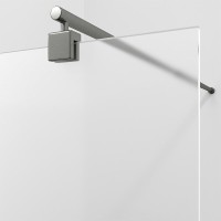Душевая перегородка WasserKraft Rur 30W46GR-MG, 110 см, свободный вход, стекло матовое, профиль графит