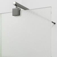 Душевая перегородка WasserKraft Rur 30W46GR-TXG, 110 см, свободный вход, стекло текстурное, профиль графит