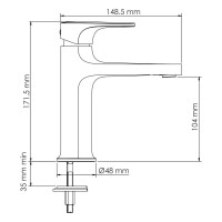 Смеситель для раковины WasserKRAFT Weida, хром, 3103