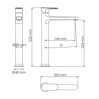 Смеситель для раковины WasserKRAFT Weida хром, 3103H