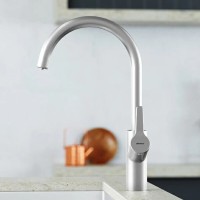 Смеситель Damixa Eclipse 310721400 для кухонной мойки, под фильтр, цвет никель