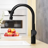 Смеситель Damixa Eclipse 310722300 для кухонной мойки, с двухрежимным регулируемым аэратором, черный матовый