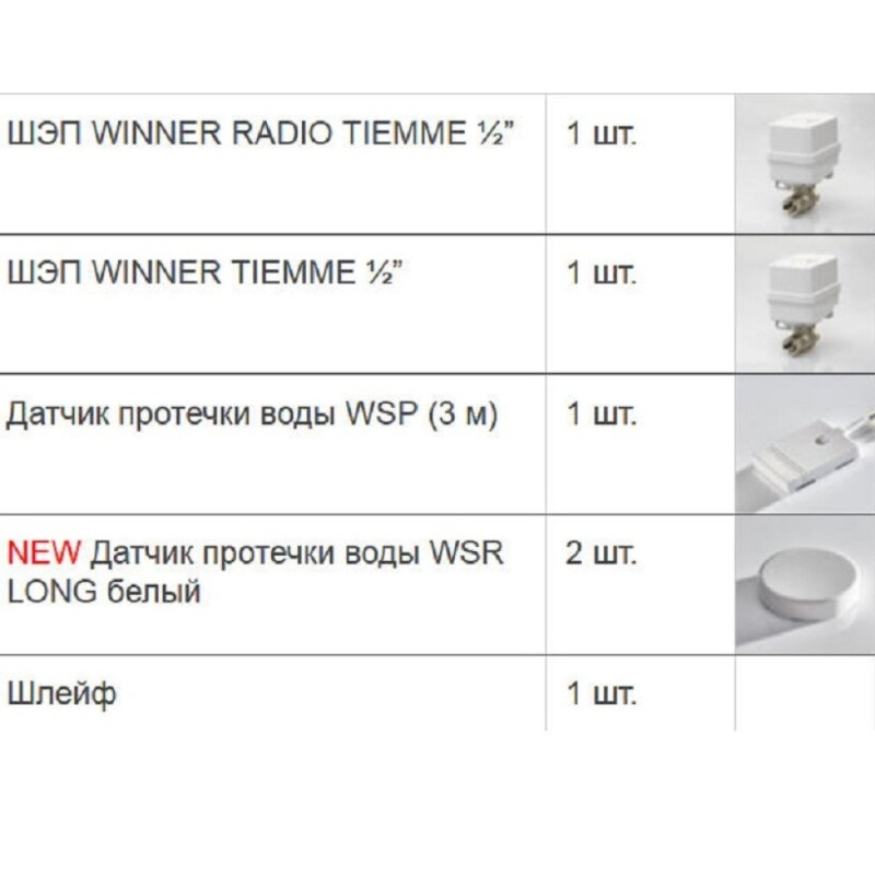 Комплект защиты от протечек Gidrolock Winner Radio 31204011 Tiemme 1/2