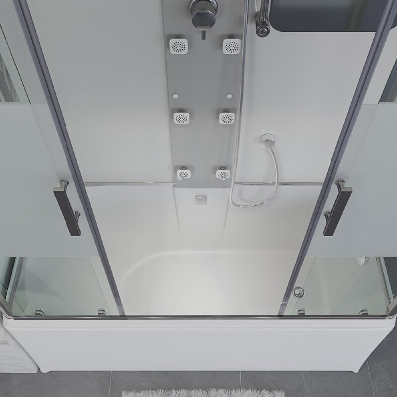 Душевая кабина Niagara Ultra NG-3150-01 150 x 70 см, высокий поддон, профиль хром, стекло прозрачное с матовой полосой, 31500164