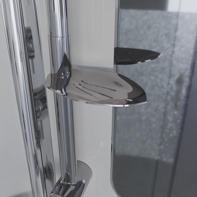 Душевая кабина Niagara Ultra NG-3150-01 150 x 70 см, высокий поддон, профиль хром, стекло прозрачное с матовой полосой, 31500164