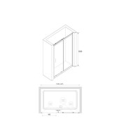 Душевая дверь RGW Classic CL-14 32091412-11, 120 см, стекло прозрачное, профиль хром