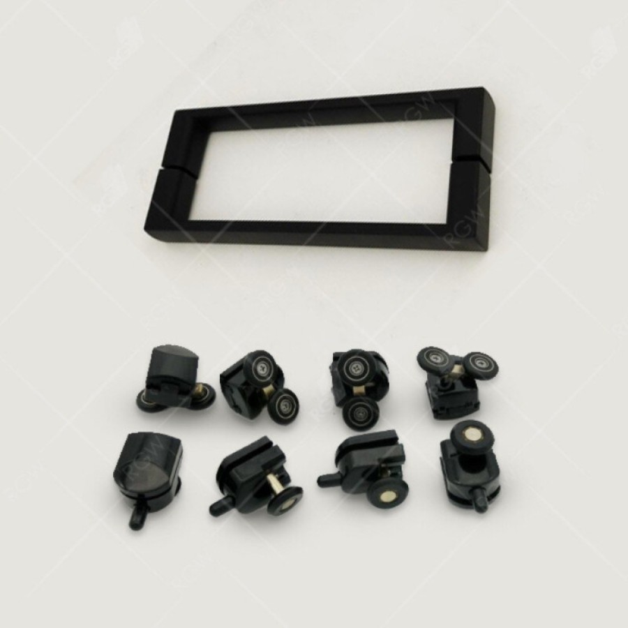 Душевой уголок RGW Classic CL-48-1B (CL-14B+Z-060-1B), 130 х 100 см, стекло прозрачное, профиль черный матовый, 320948130-014