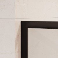 Душевая стенка RGW Walk In 32101111-84, 110 см, стекло прозрачное с рисунком, профиль черный