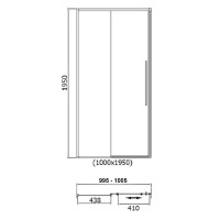 Душевая дверь RGW SV-12B 32321210-14 100 х 195 см, черный