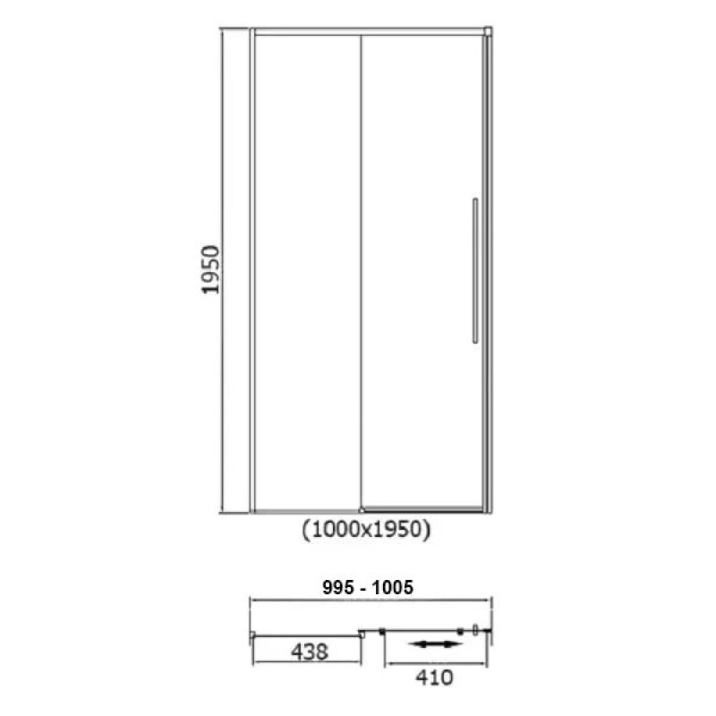 Душевая дверь RGW SV-12B 32321210-14 100 х 195 см, черный