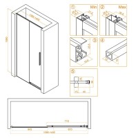 Душевая дверь RGW SV-12 32321214-11 140 х 195 см, хром