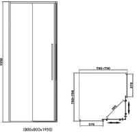 Душевой уголок RGW SV-31-B 32323188-14 80 х 80 см квадратный, черный