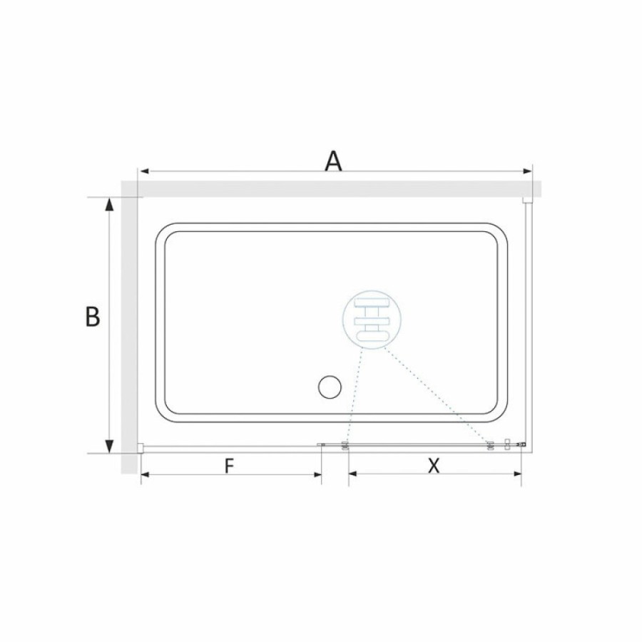 Душевой уголок RGW SV-42-1B (SV-12B + Z-060-2B), 120 х 80 см, стекло прозрачное, профиль черный, 323242128-014