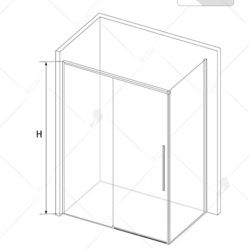 Душевой уголок RGW SV-42-B 32324282-014 120 х 80 см прямоугольный, черный