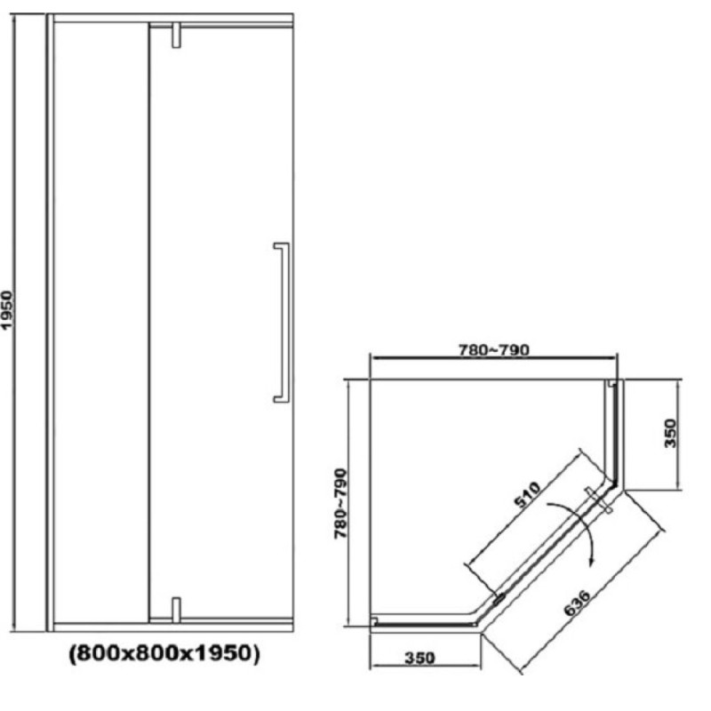Душевой уголок RGW SV-81 32328188-11 80 х 80 см, хром