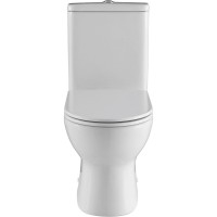 Унитаз-компакт безободковый Aquanet Ray-C 326011/326012, крышка микролифт, цвет белый