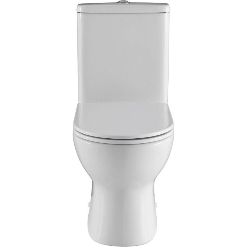 Унитаз-компакт безободковый Aquanet Ray-C 326011/326012, крышка микролифт, цвет белый