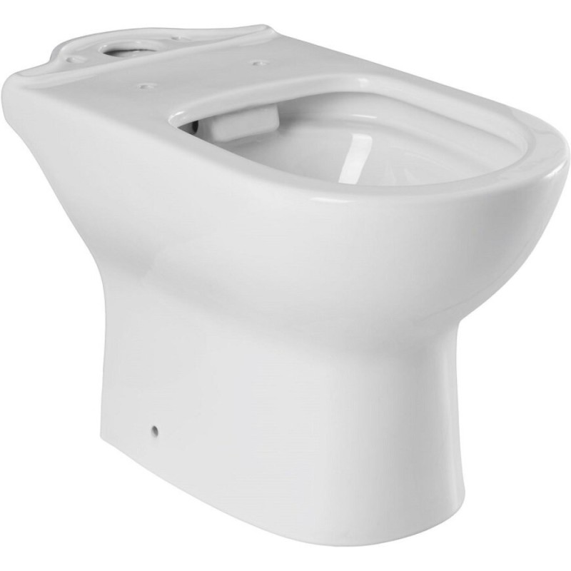Унитаз-компакт безободковый Aquanet Ray-C 326011/326012, крышка микролифт, цвет белый