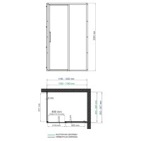 Душевой уголок WasserKRAFT Lopau 32S, 120 х 90 см, профиль хром, стекло прозрачное, 32S07L/R