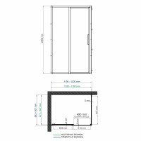 Душевой уголок WasserKRAFT Lopau 32S, 120 х 90 см, профиль хром, стекло прозрачное, 32S07L/R