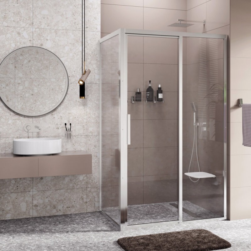 Душевой уголок WasserKRAFT Lopau 32S, 120 х 90 см, профиль хром, стекло прозрачное, 32S07L/R