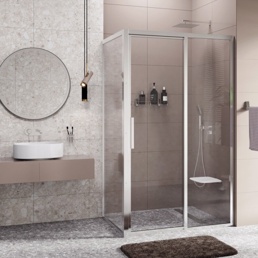 Душевой уголок WasserKRAFT Lopau 32S, 120 х 90 см, профиль хром, стекло прозрачное, 32S07L/R