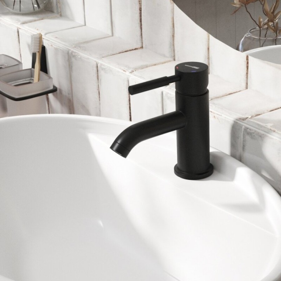 Смеситель для раковины WasserKRAFT Gollach, черный матовый, 3305