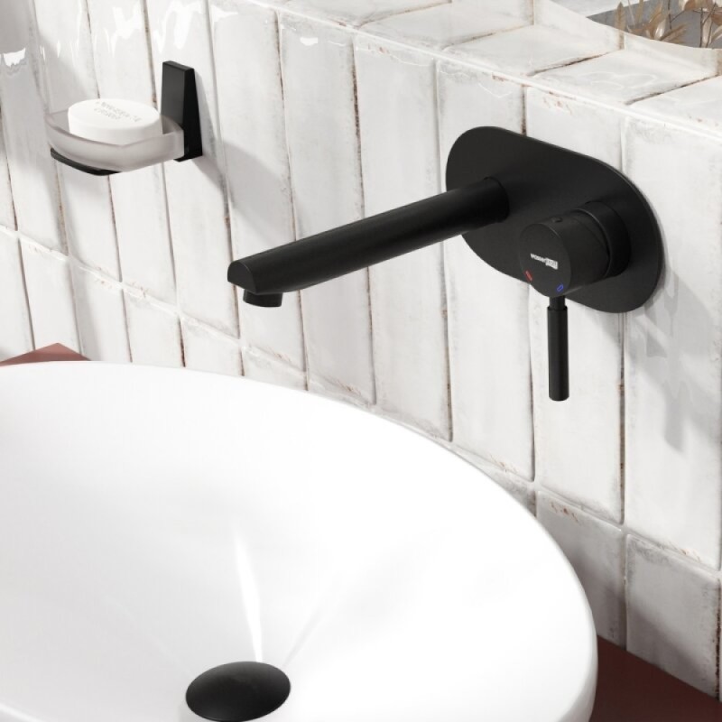 Смеситель для раковины WasserKRAFT Gollach, черный матовый, 3330