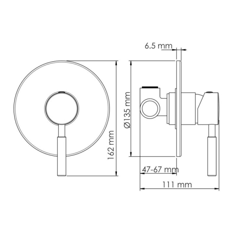 Смеситель для душа WasserKRAFT Gollach, черный матовый, 3351