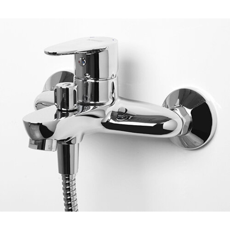 Смеситель WasserKRAFT LEINE 3501 для ванны и душа с коротким изливом, хром