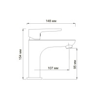Смеситель WasserKRAFT LEINE 3504 для раковины, картридж 25 мм, хром