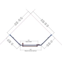 Душевой уголок RGW Hotel HO-081, 90 х 90 x 195 см, 350608199-21, дверь распашная, стекло матовое сатинат, хром