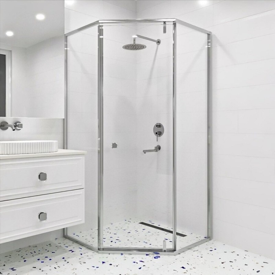 Душевой уголок RGW Hotel HO-088, 350608800-11, 100 х 100 см, дверь распашная, стекло прозрачное, профиль хром