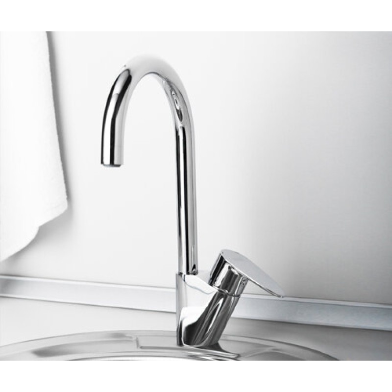 Смеситель WasserKRAFT LEINE 3507 для кухни с поворотным изливом, хром