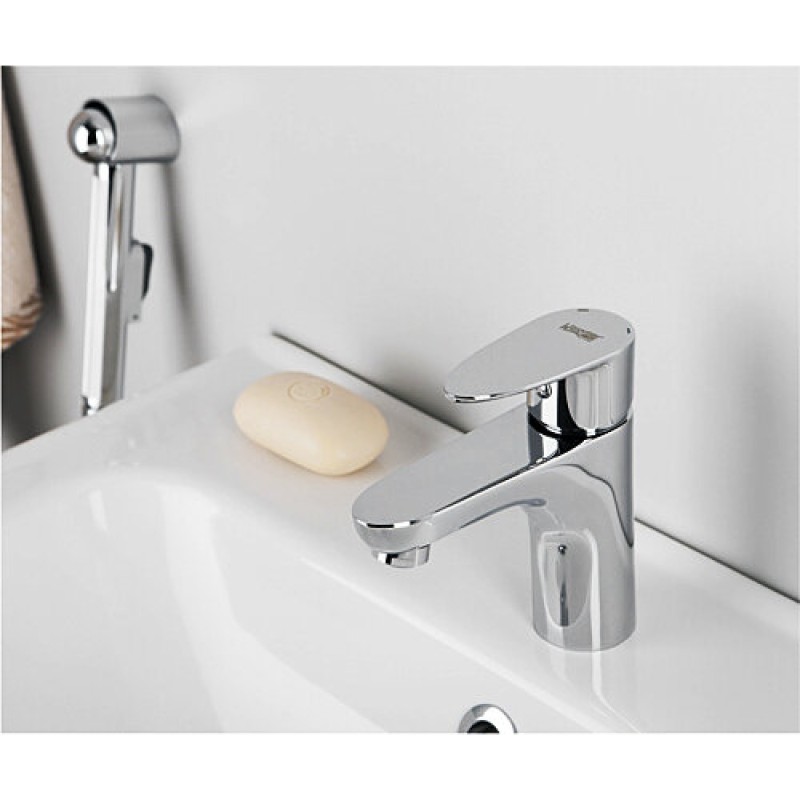 Смеситель WasserKRAFT LEINE 3508 для раковины с гигиеническим душем, хром