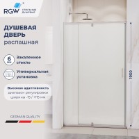 Душевая дверь RGW Passage 350800801-21, 100 см, стекло матовое, профиль хром