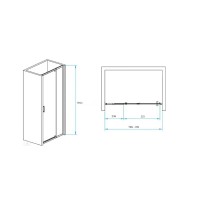 Душевая дверь RGW PA-008B, 80 х 195 см, стекло прозрачное, профиль черный, 350800889-14
