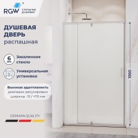 Душевая дверь RGW PA-008, 350800889-21, 80 х 195 см, стекло матовое-сатинат, профиль хром