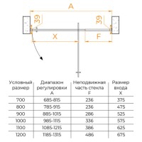 Душевая дверь RGW Passage 350800890-24, 90 см, стекло матовое, профиль черный