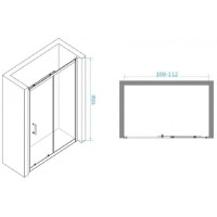 Душевая дверь в нишу RGW PA-016 Passage 350801611-11, 110 см, стекло прозрачное, профиль хром