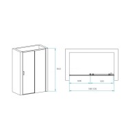 Душевая дверь RGW PA-017B, 120 х 195 см, стекло прозрачное, профиль черный, 350801712-14