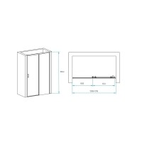 Душевая дверь в нишу RGW PA-017 350801713-11, 130 см, стекло прозрачное, профиль хром